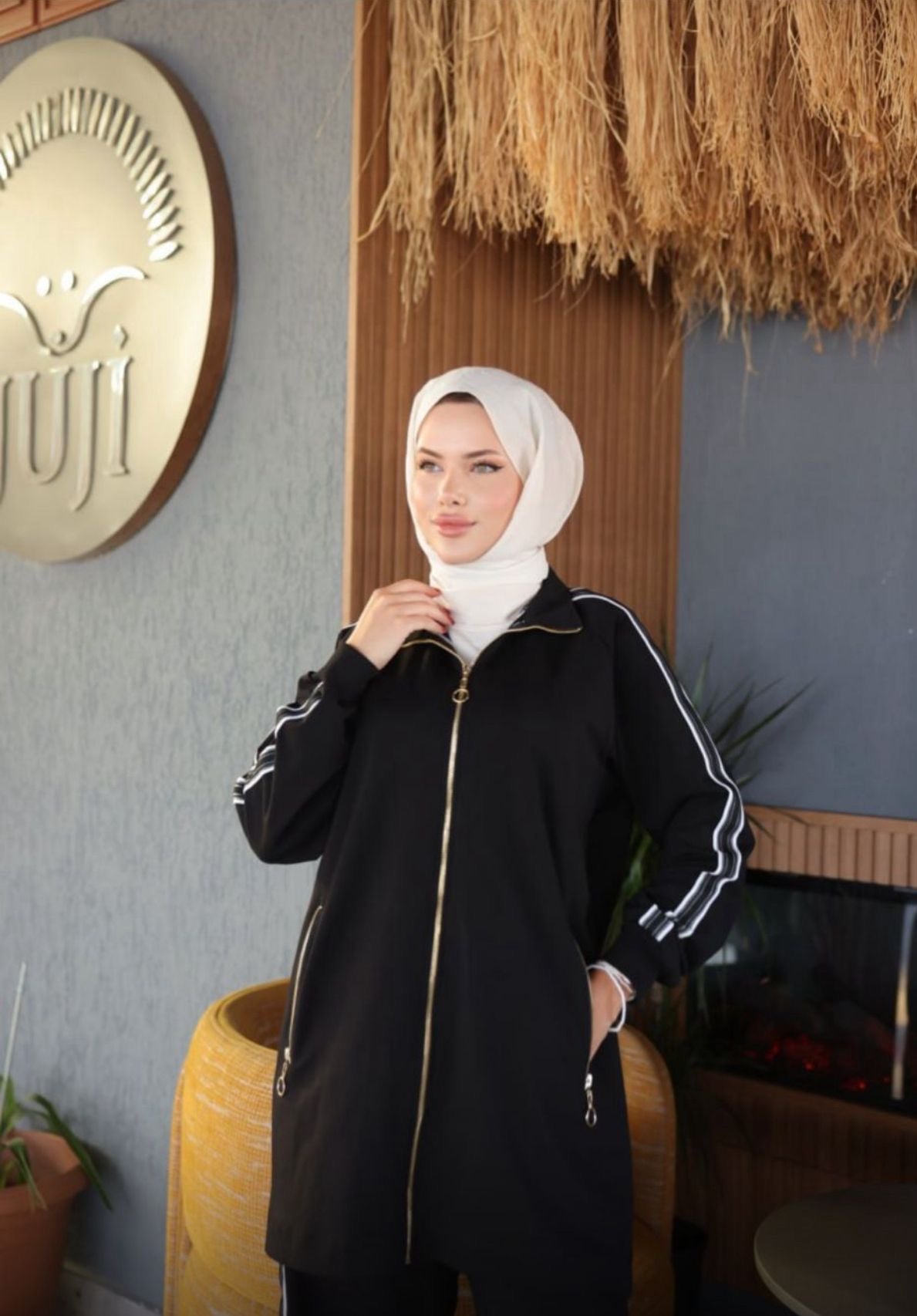 Elegant Two Piece Zipper Comfort Modest Wear