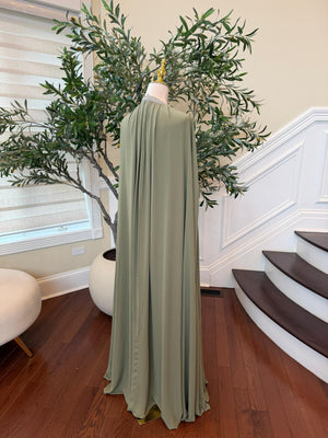 Olive Majesty Beaded Kuftan