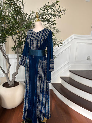 Blue Velvet Stone Thobe