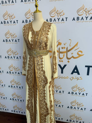 Elegance Golden White Kuftan