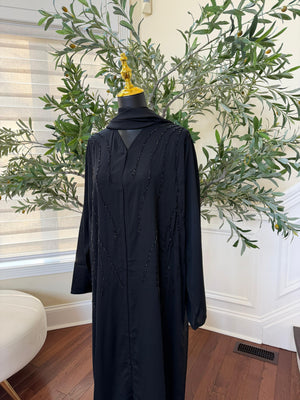 Crescent Night Black Abaya