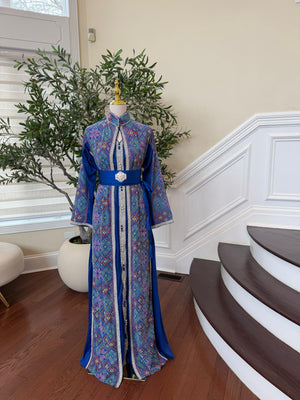 Embroidery Blue Royale Kuftan