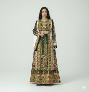 Olive Green/White Satin
Maleka Embroidered Thobe