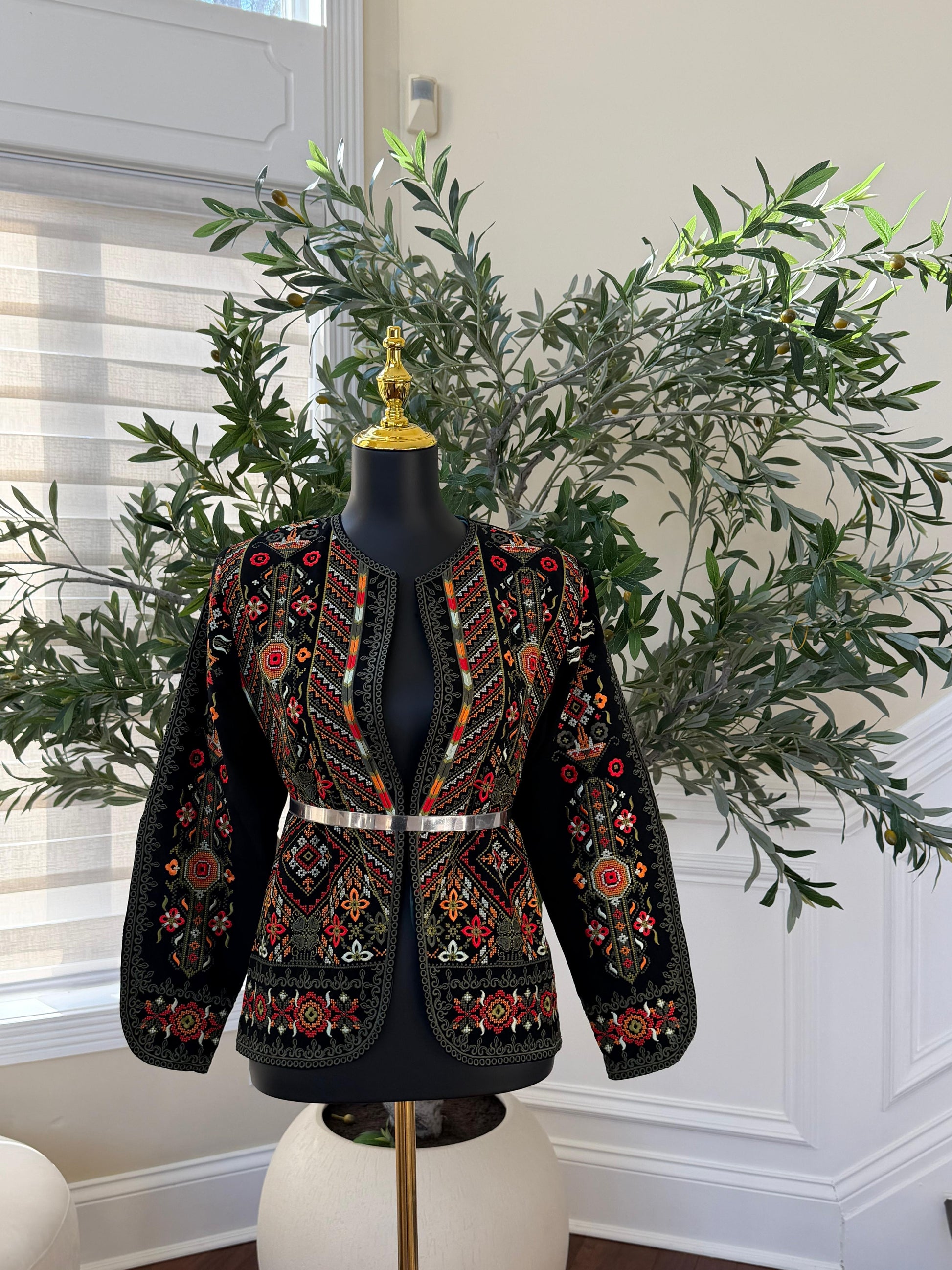Heritage Luxe Green Embroidery Jacket