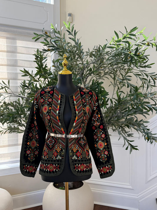 Heritage Luxe Green Embroidery Jacket