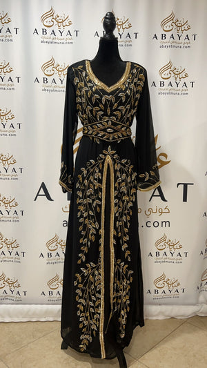 Elegant Black with Gold/Silver Kuftan #9199096