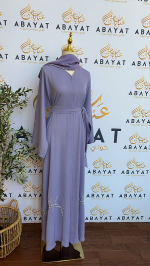 Lavender Purple Floral Abaya