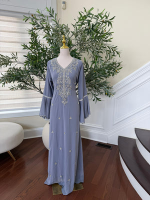 Crystal Grey Stone Kuftan