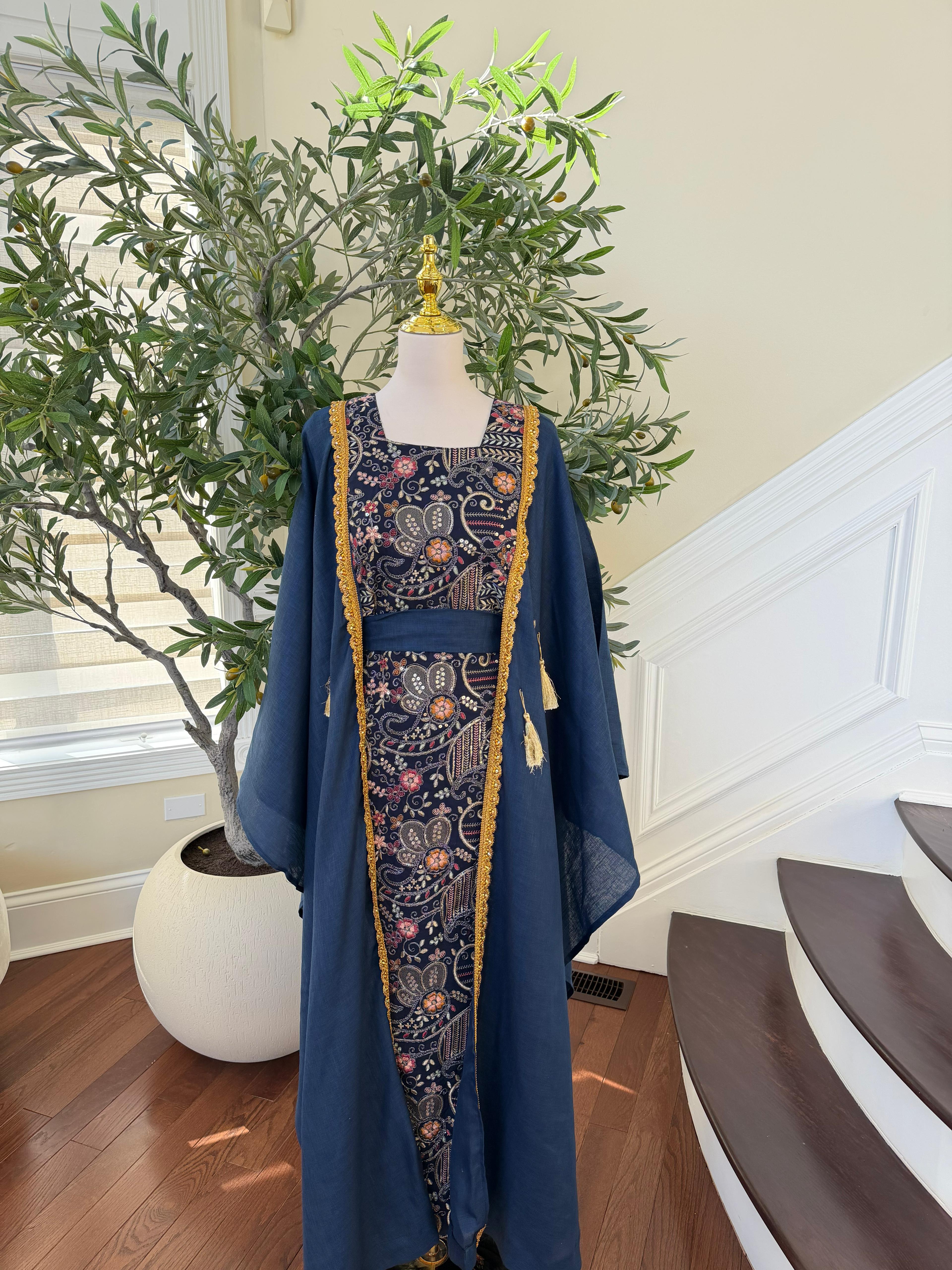 Celestial Blue Embroidery Dress