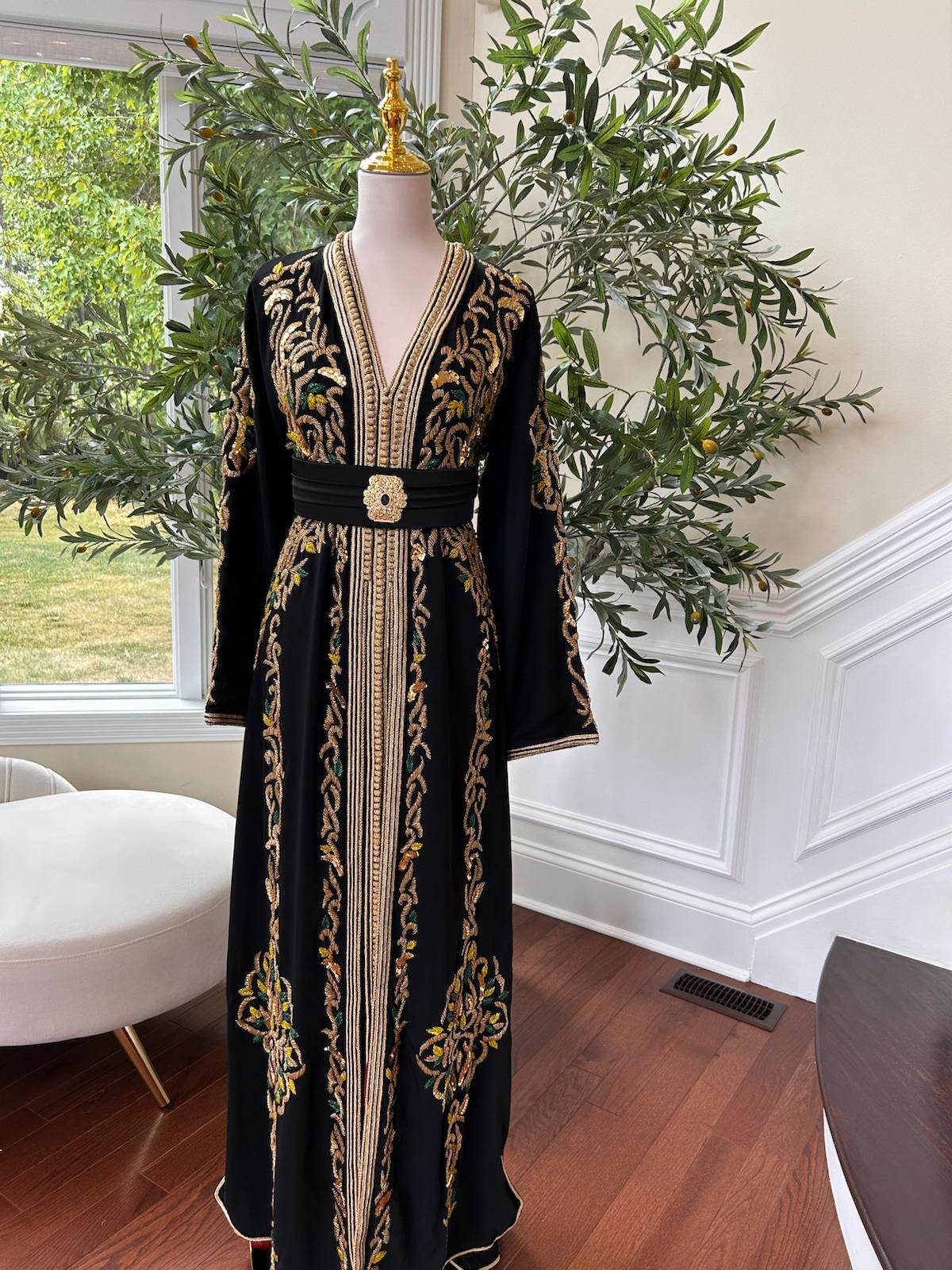 Golden Black Kuftan Elegance