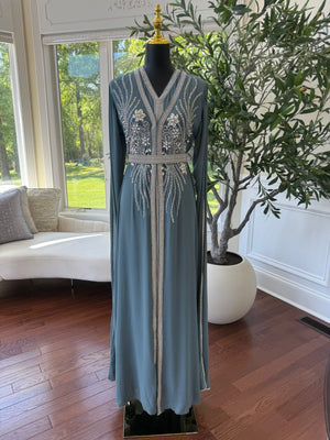 Luxury Baby Blue Kuftan