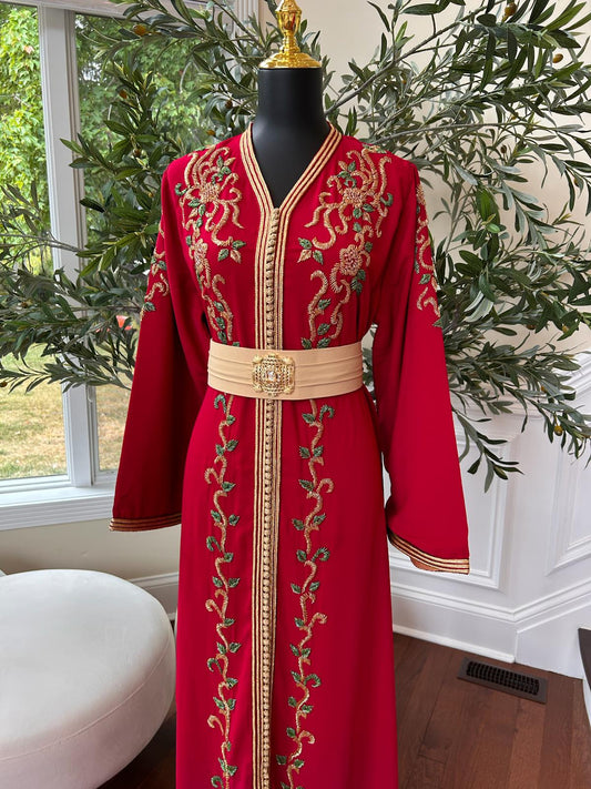 Hot Pink Elegance Gold Kuftan