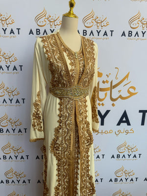 Elegance Golden White Kuftan