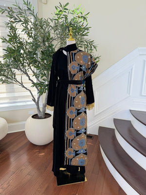Black Velvet Two Peice Dress