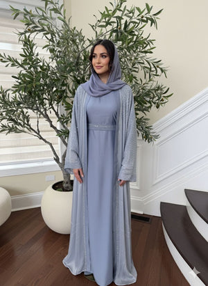 Blue Spark Crystal Abaya