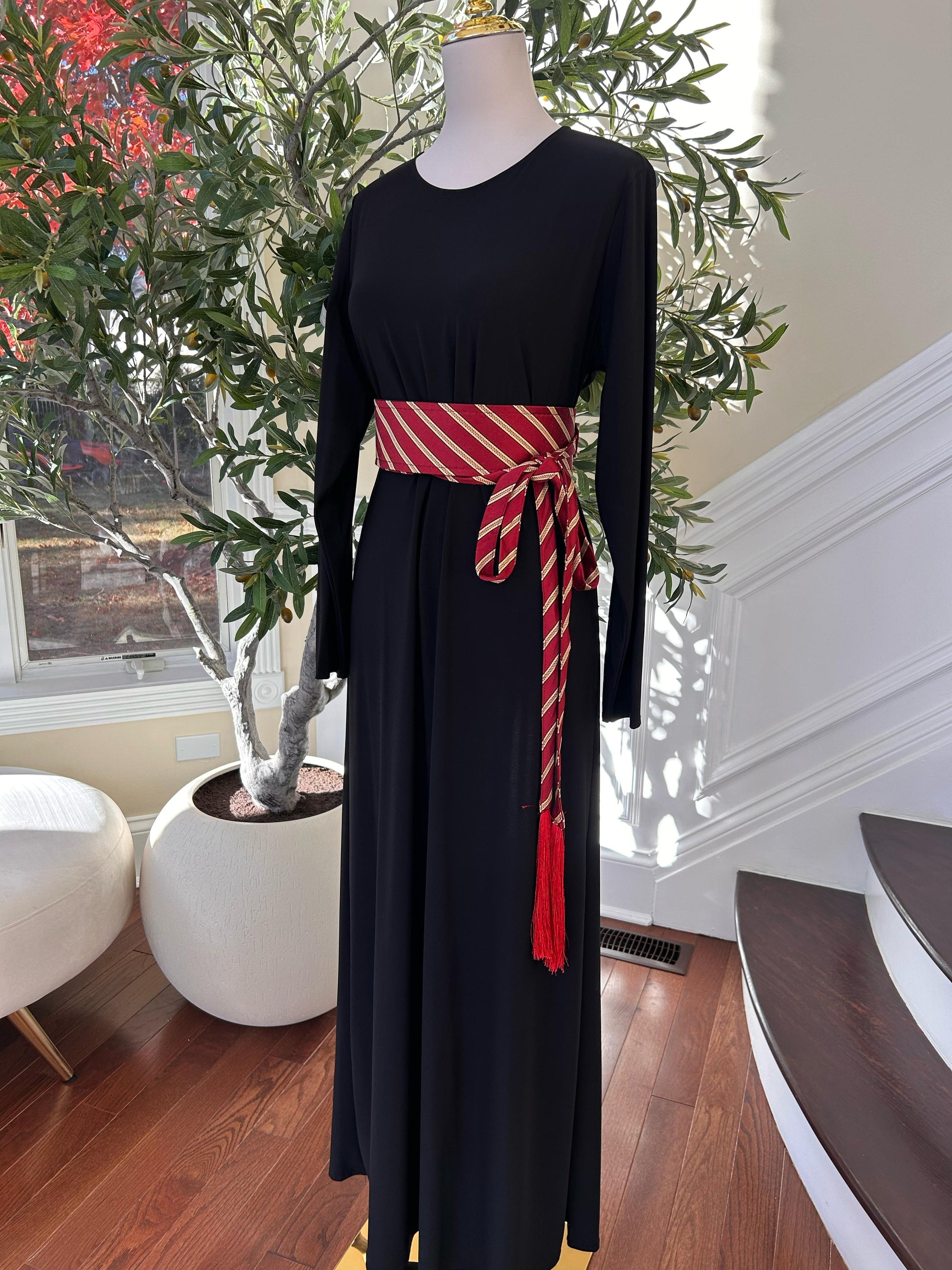 Red/Gold Cashmere Belt