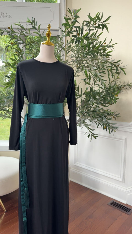 Green Satin Belt