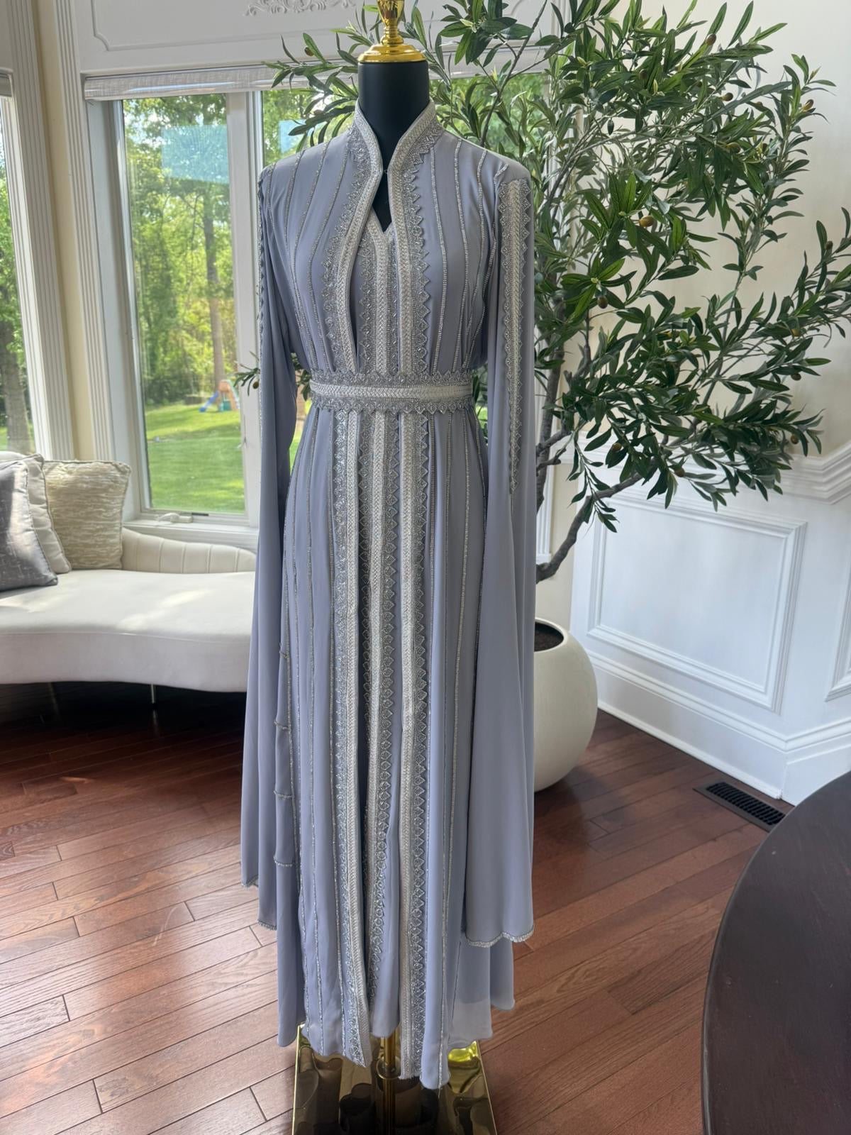 Elegant Baby Blue Kuftan