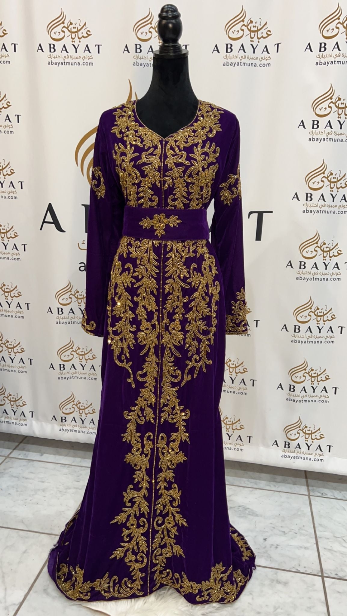 Gorgeous Purple Heavy Work Kuftan #9198312