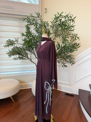 Purple Pearl Abaya