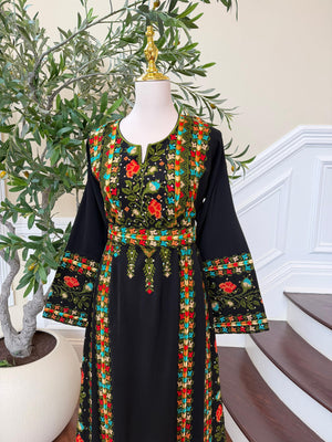 Black Embroidery Tatreez Heritage Thobe