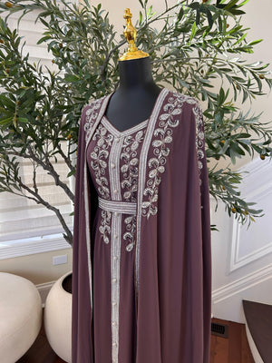 Purple Beaded Stone Kuftan