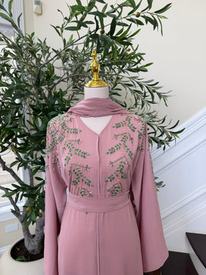 Pink Rose Elegance Abaya