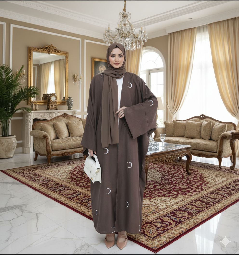 Ramadan Crescent Cardigan Abaya