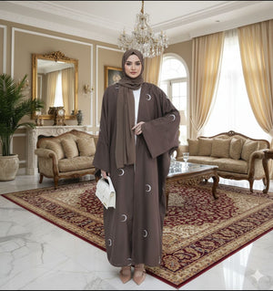 Ramadan Crescent Cardigan Abaya