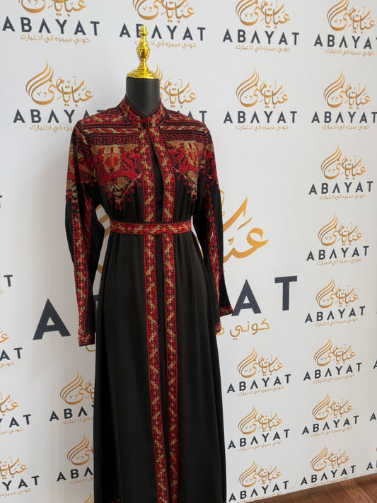Elegant Black Tatreez Dress