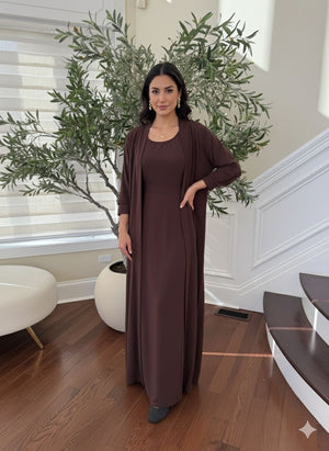 Elegant Two Piece Abaya Set