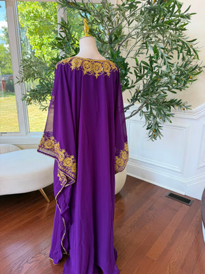 Purple Golden Elegance Dress