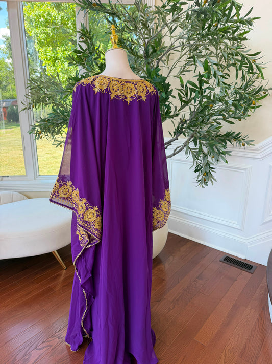 Purple Golden Elegance Dress