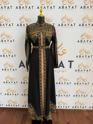 Elegant Black Tatreez Dress