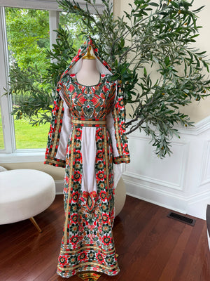 Velvet Embroidery Beaded Thobe