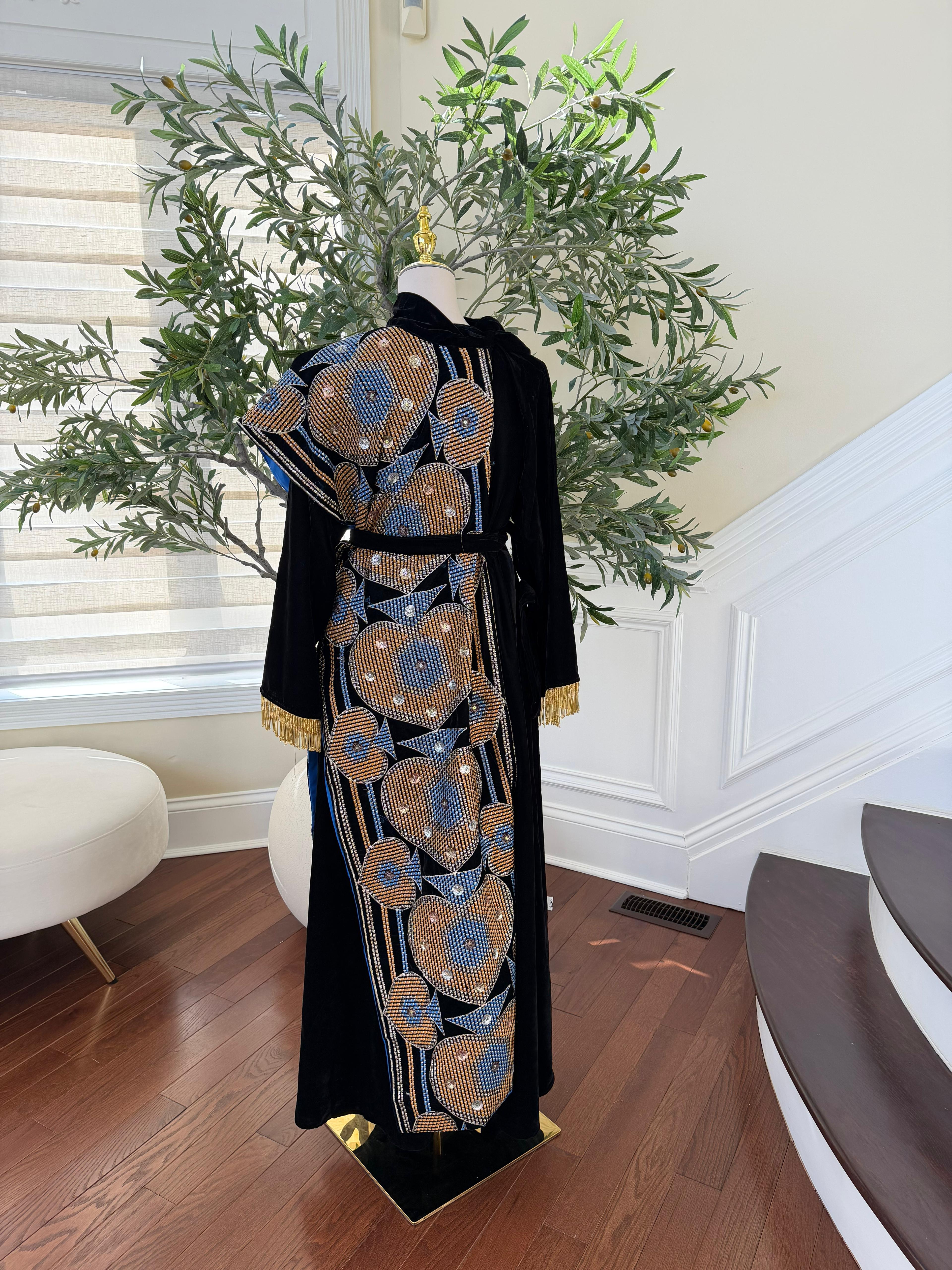 Black Velvet Two Peice Dress