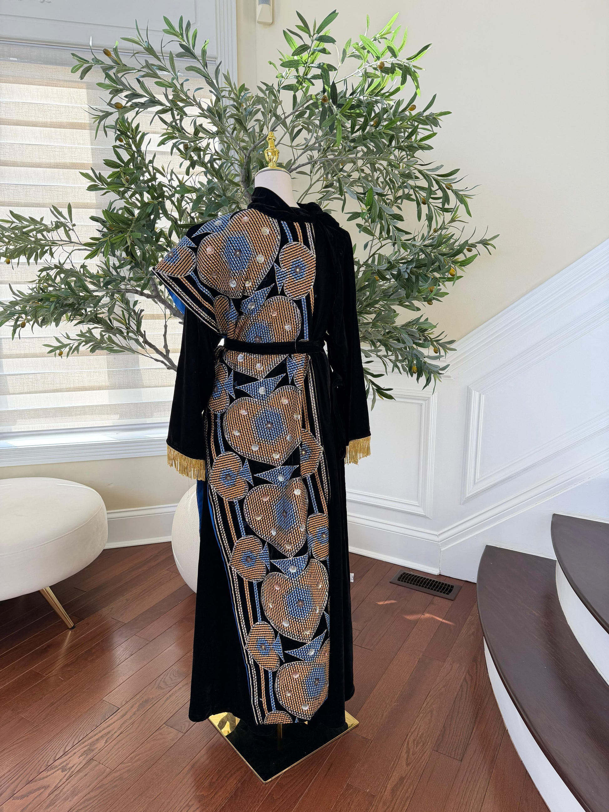 Black Velvet Two Peice Dress