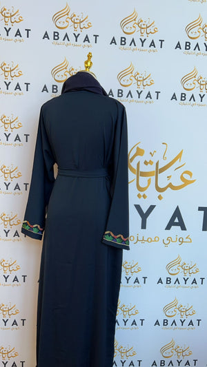 Blue Elegant Designed Abaya-0022