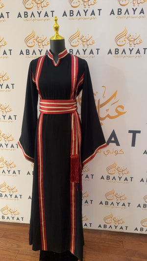 Black Kashmir Abaya Thobe