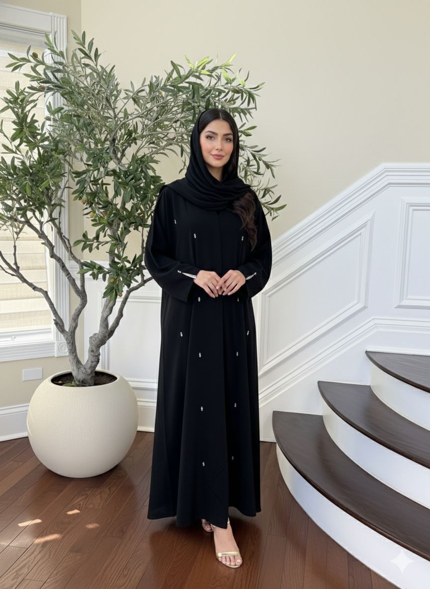 Midnight Crystal Ramadan Abaya