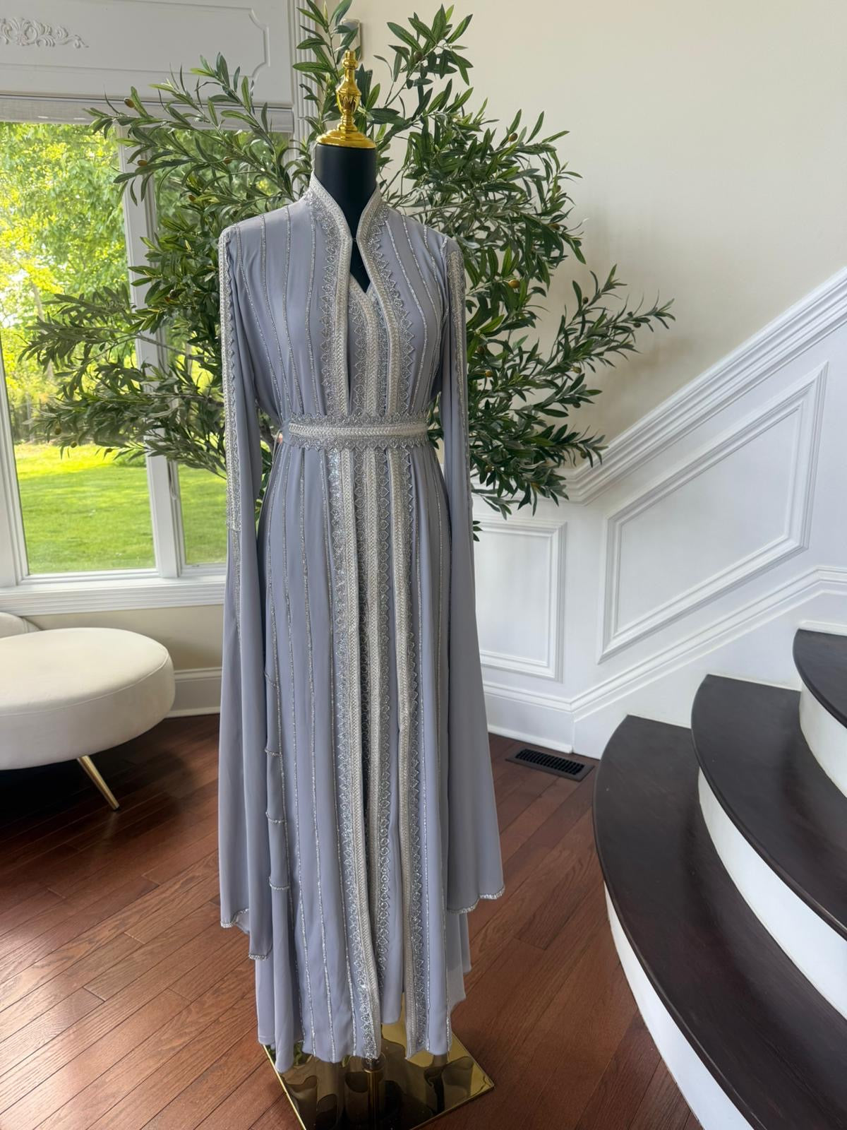 Elegant Baby Blue Kuftan