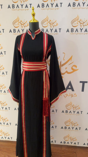 Black Kashmir Abaya Thobe