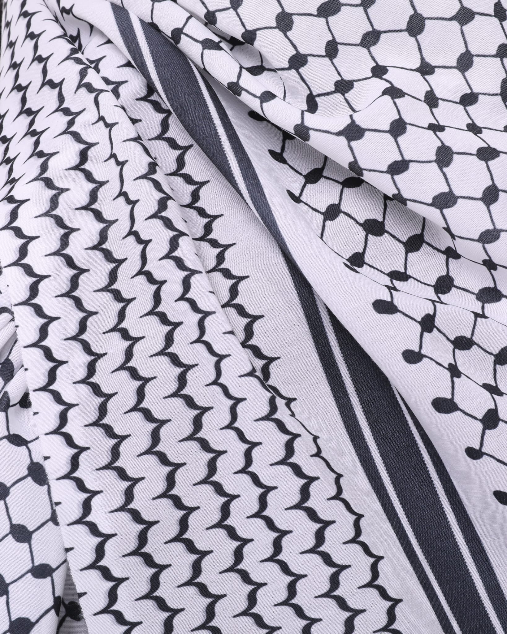 Palestinian flag keffiyeh hijab-scarf cotton flex fabric #528