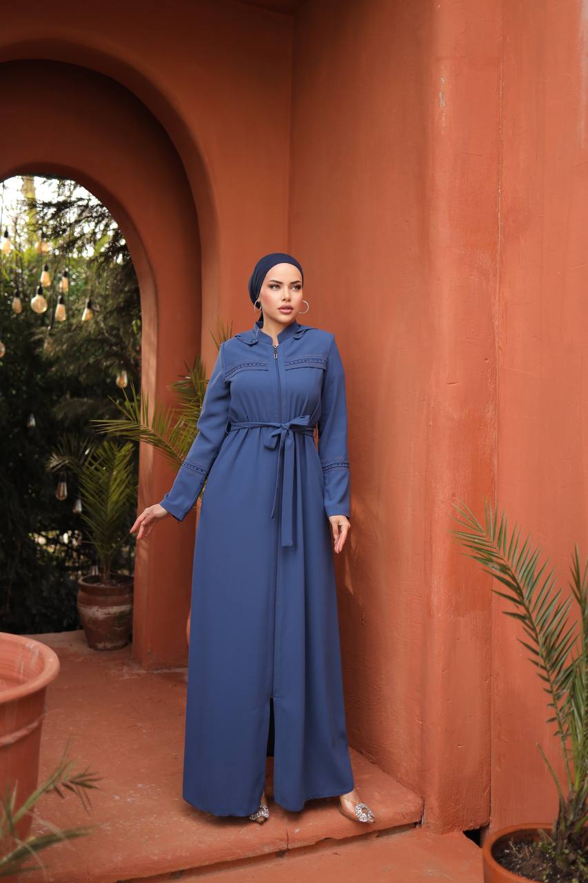 Elegant Zipper Abaya Multi Colors/ KOD2933