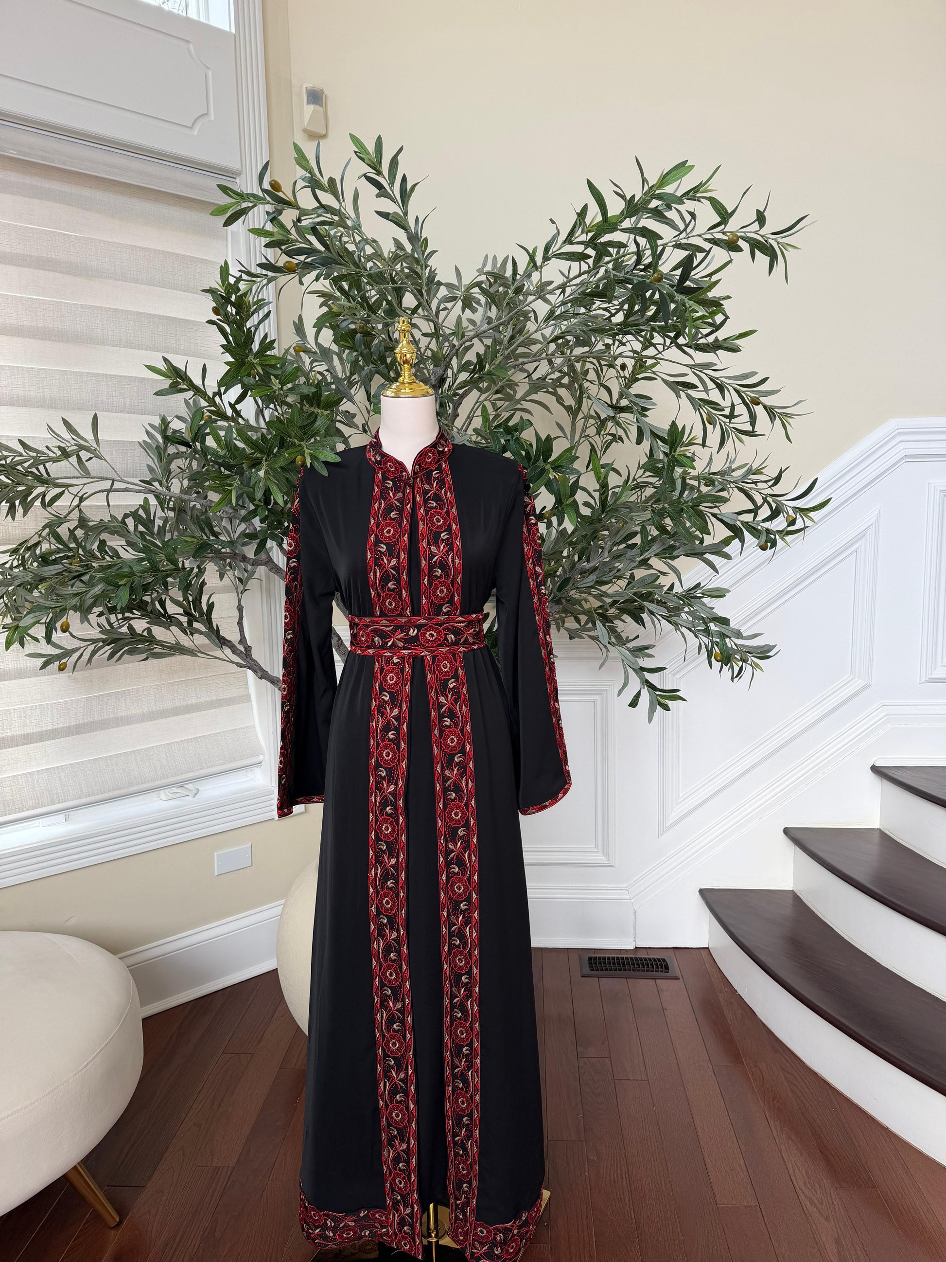 Black Embroidery Tatreez Heritage Thobe