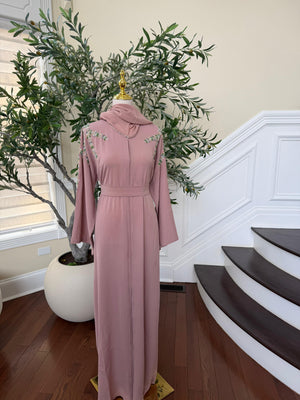 Light Pink Rose Blush Abaya