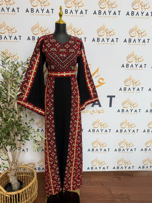 Elegant Black Tatreez Thobe /A