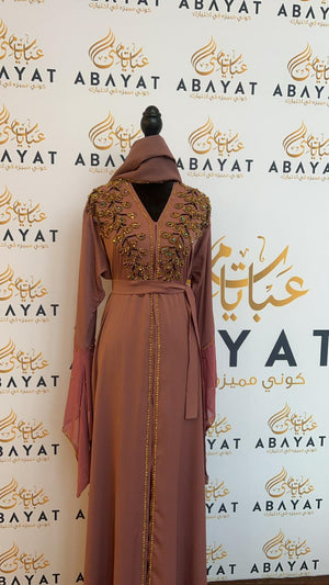 Blush Pink Designed Abaya #8097476