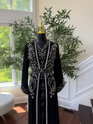 Black Two Piece Abaya Kuftan