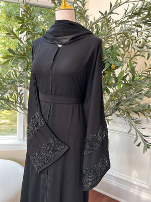Black Charming Sleeve Design Abaya
